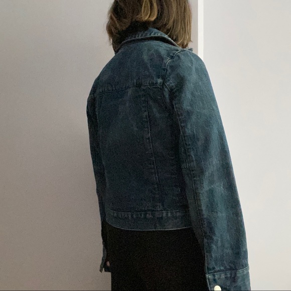 Banana Republic Biker Style Denim Jacket - Picture 3 of 6